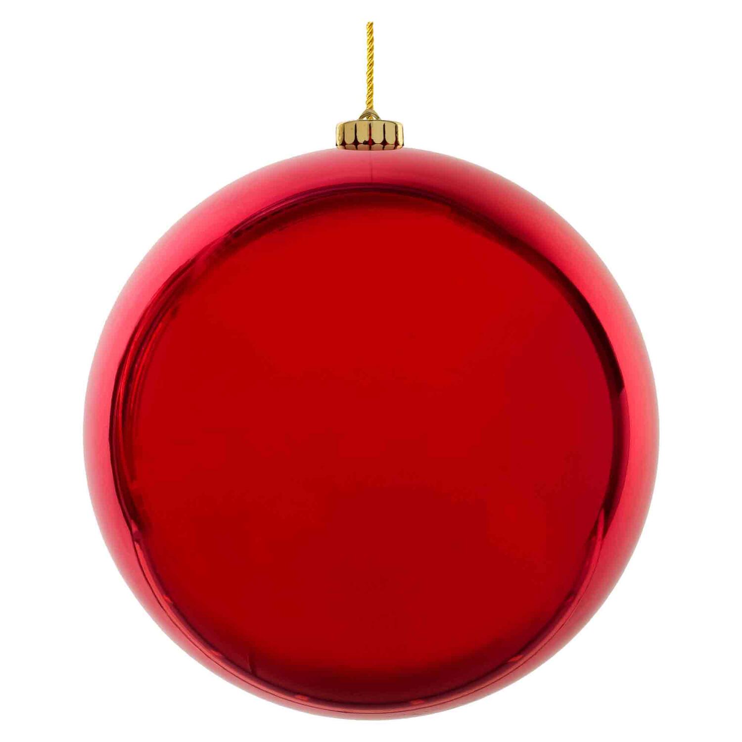 Weihnachtskugeln Christbaumkugeln XL aus Kunststoff rot 15cm, 1 Stk.