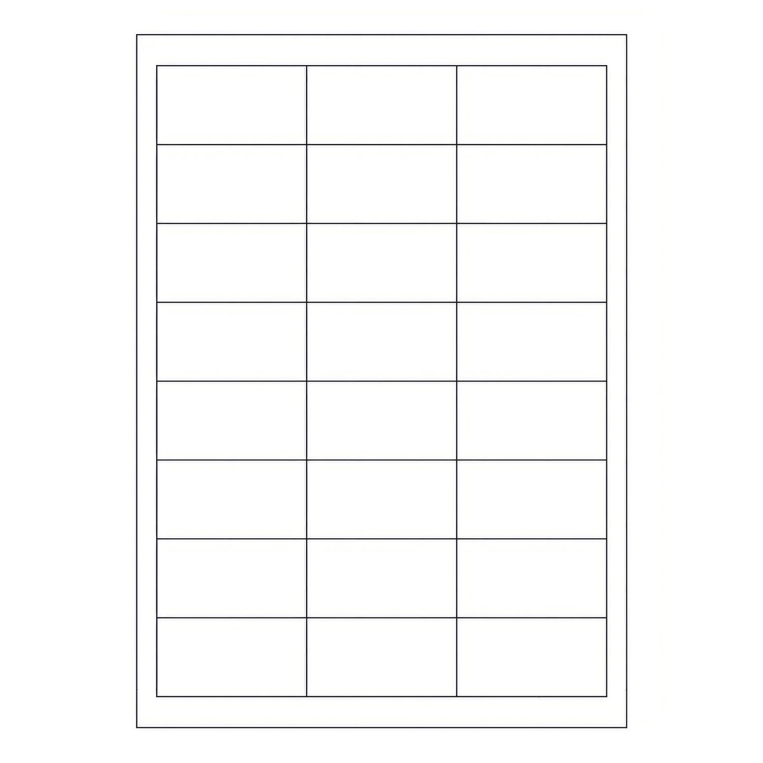 Etiketten Labels selbstklebend wei 64.6 x 33.8mm auf DIN A4, 2400 Stk.