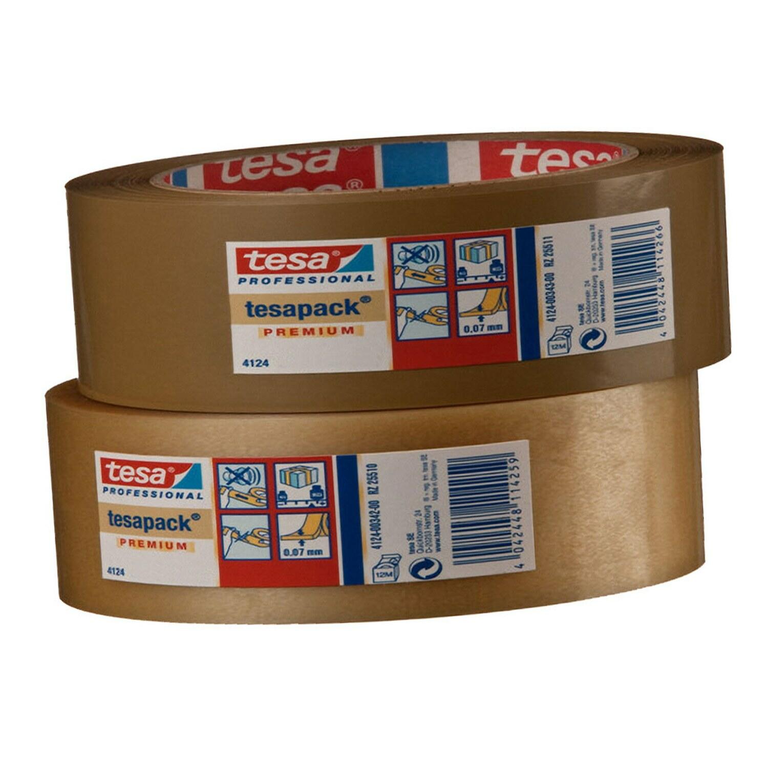 TESA Klebeband tesapack 4124, TOP-PVC, 38mm x 66m, braun