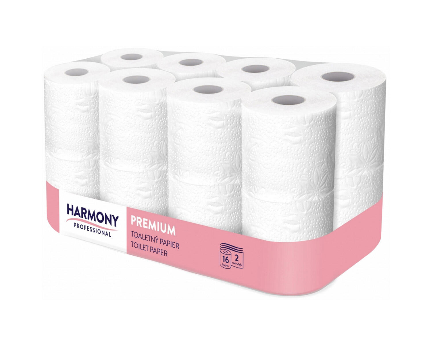 Toilettenpapier WC-Papier natur 2-lagig Harmony Professional  156 Blatt, 16 Rollen